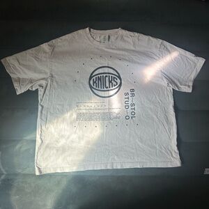 New Era x BR-STOL x Knicks Short Sleeve T-Shirt with Navy Logo